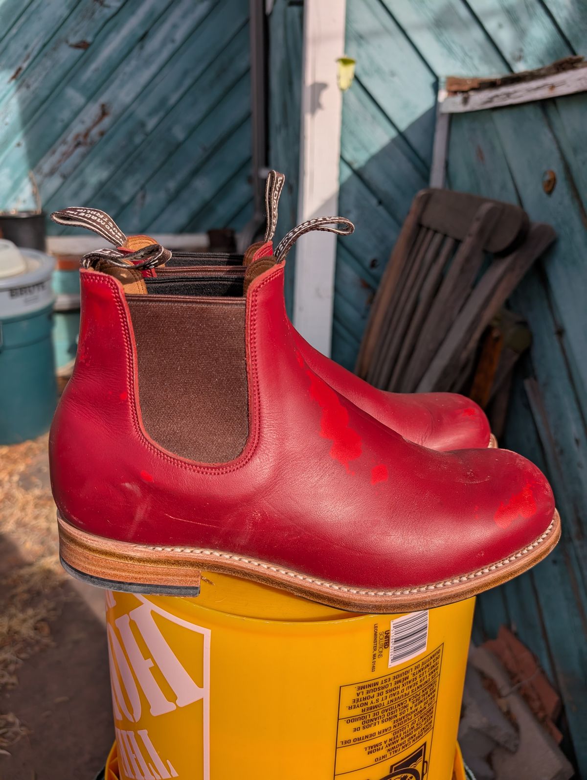 Photo by ninjagin on February 2, 2025 of the Wootten Jack Gusset in Bowden Red.