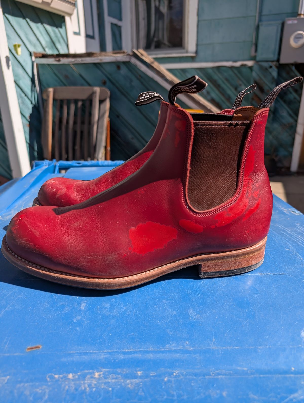 Photo by ninjagin on March 3, 2025 of the Wootten Jack Gusset in Bowden Red.