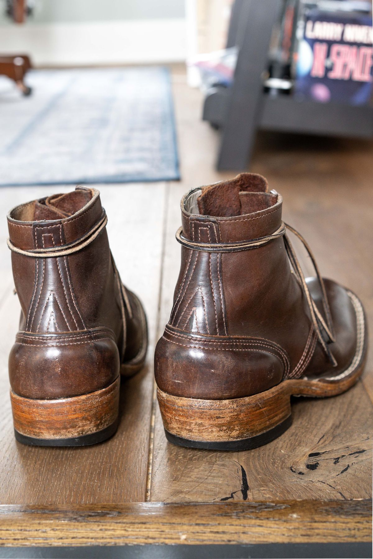 Photo by varnu on April 1, 2023 of the Nicks Robert in Horween Brown Chromexcel.