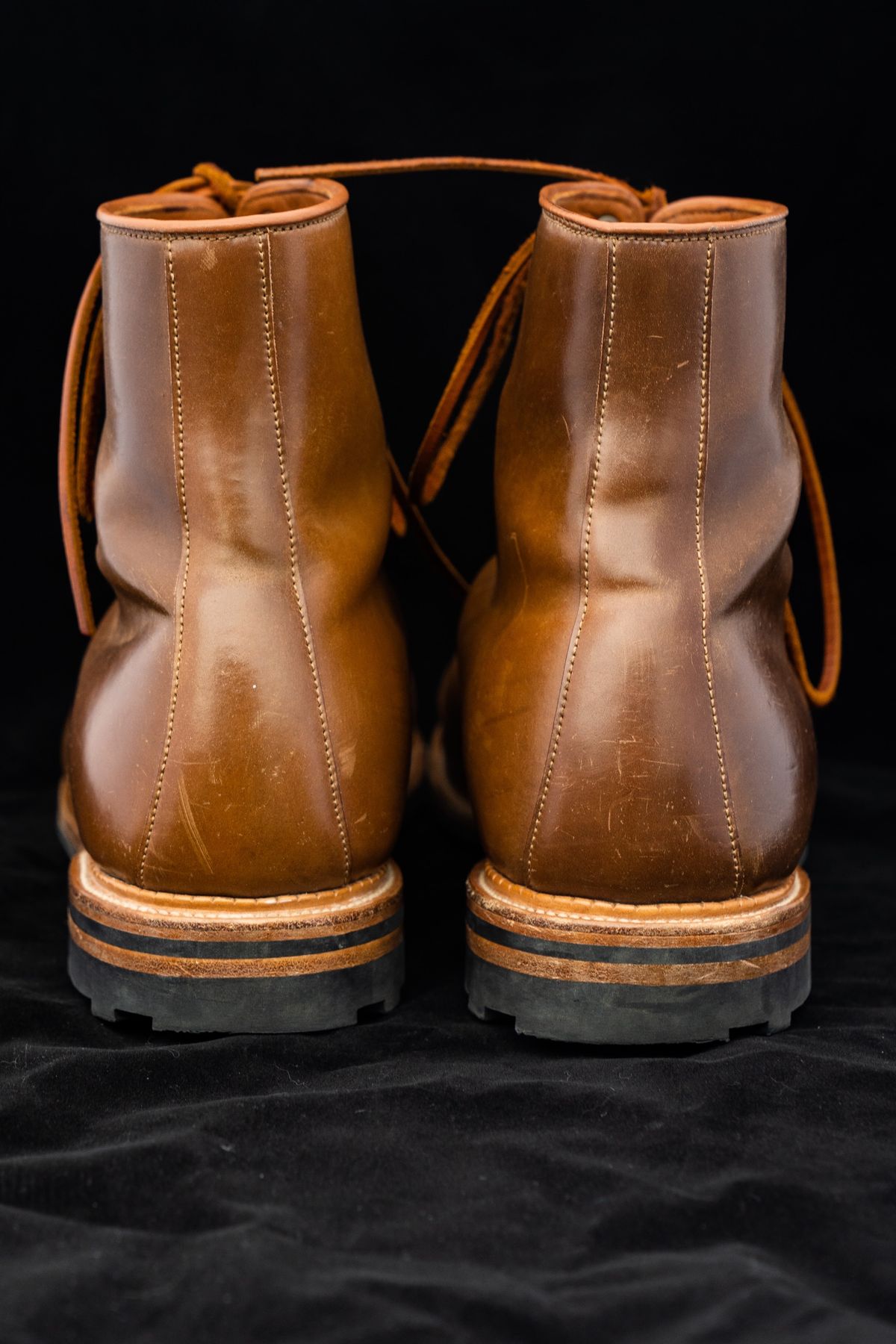 Photo by varnu on November 4, 2022 of the Viberg Halkett in Horween Bourbon Shell Cordovan.