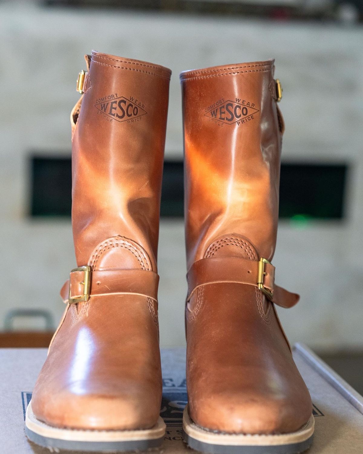 Photo by varnu on June 22, 2025 of the Wesco Mister Lou in Shinki Unglazed Natural Shell Cordovan.