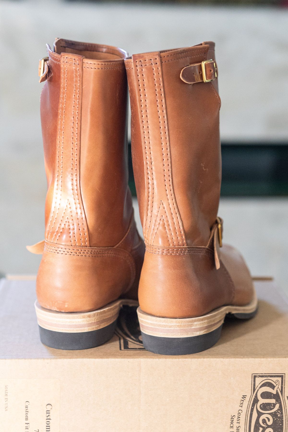 Photo by varnu on June 22, 2025 of the Wesco Mister Lou in Shinki Unglazed Natural Shell Cordovan.