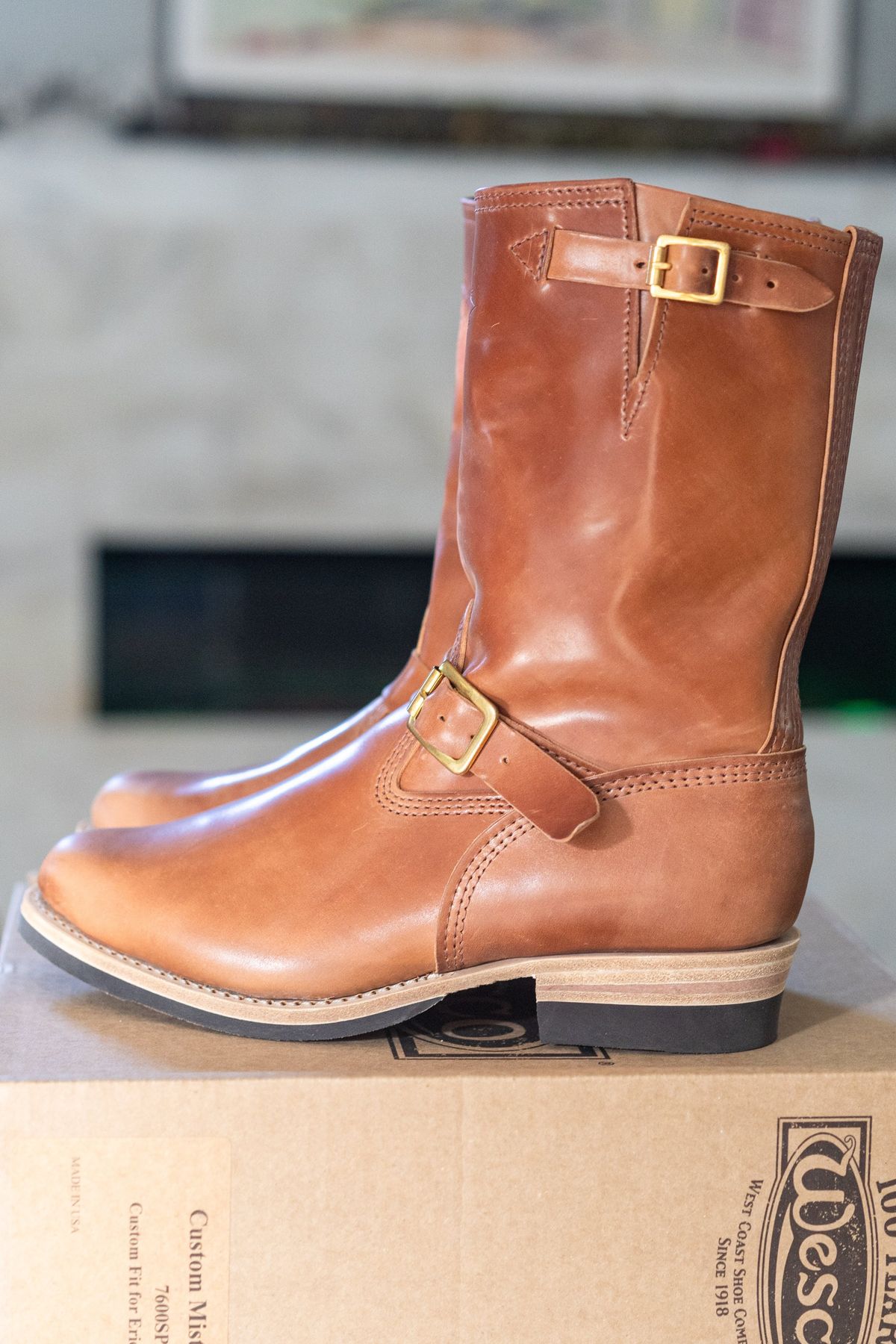 Photo by varnu on June 22, 2025 of the Wesco Mister Lou in Shinki Unglazed Natural Shell Cordovan.