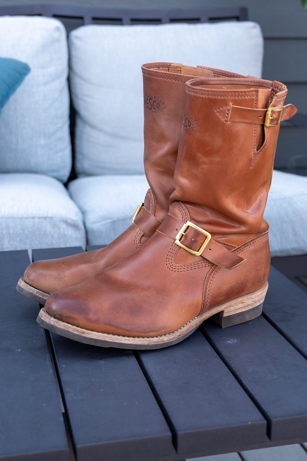 Photo by varnu on July 10, 2025 of the Wesco Mister Lou in Shinki Unglazed Natural Shell Cordovan.
