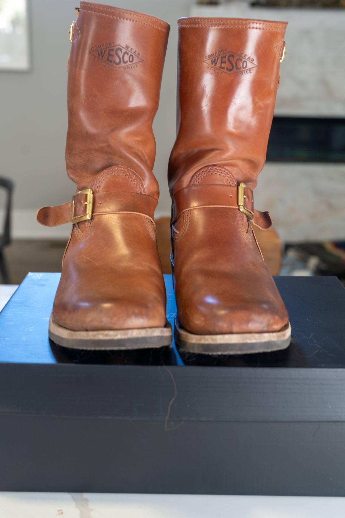 Photo by varnu on October 2, 2025 of the Wesco Mister Lou in Shinki Unglazed Natural Shell Cordovan.
