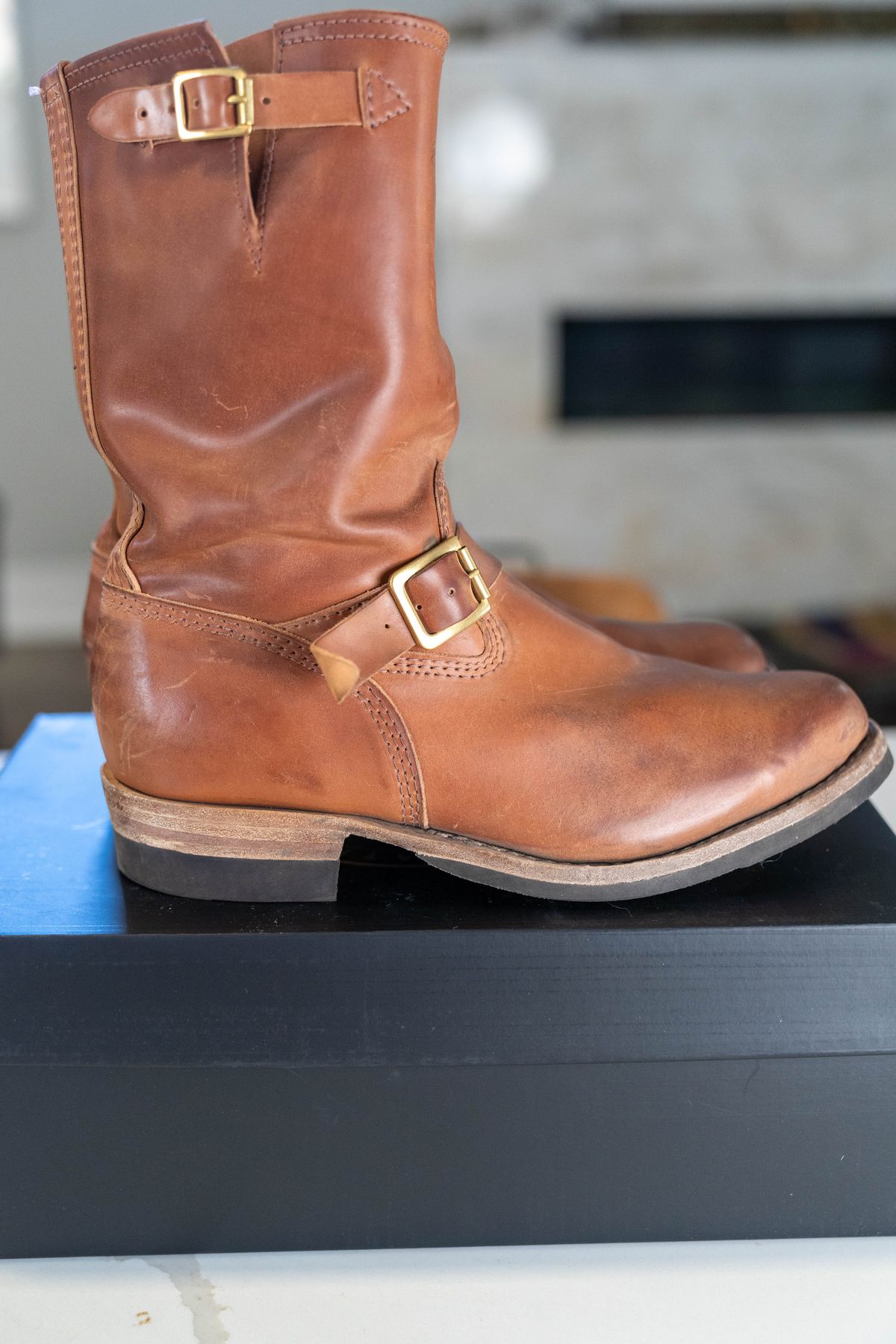 Photo by varnu on October 2, 2025 of the Wesco Mister Lou in Shinki Unglazed Natural Shell Cordovan.