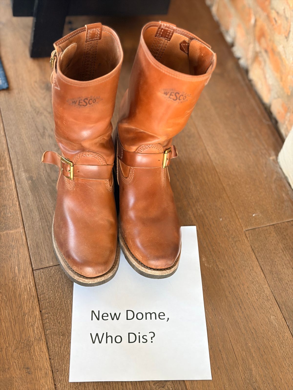 Photo by varnu on October 2, 2025 of the Wesco Mister Lou in Shinki Unglazed Natural Shell Cordovan.