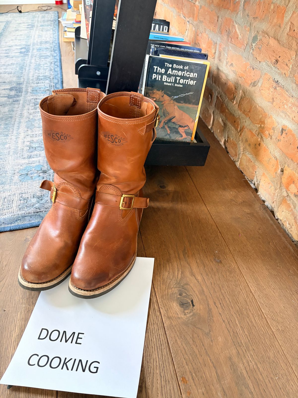 Photo by varnu on November 4, 2025 of the Wesco Mister Lou in Shinki Unglazed Natural Shell Cordovan.