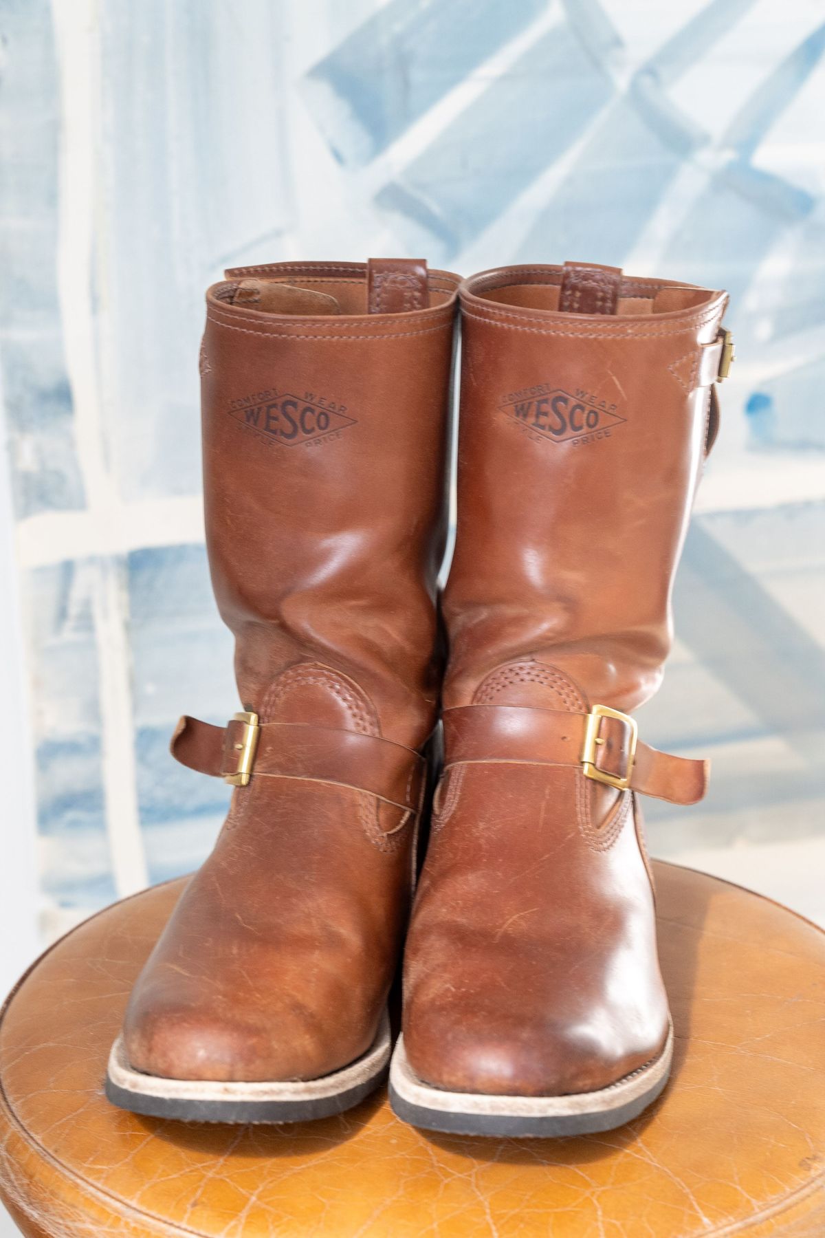 Photo by varnu on December 5, 2025 of the Wesco Mister Lou in Shinki Unglazed Natural Shell Cordovan.