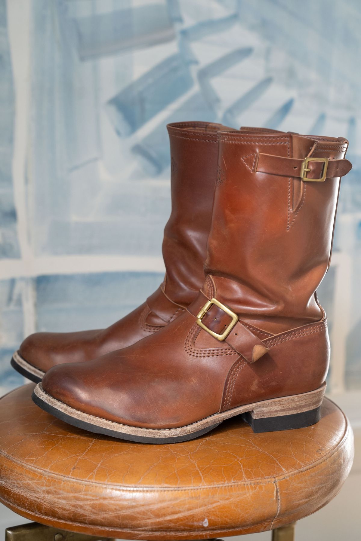 Photo by varnu on December 5, 2025 of the Wesco Mister Lou in Shinki Unglazed Natural Shell Cordovan.