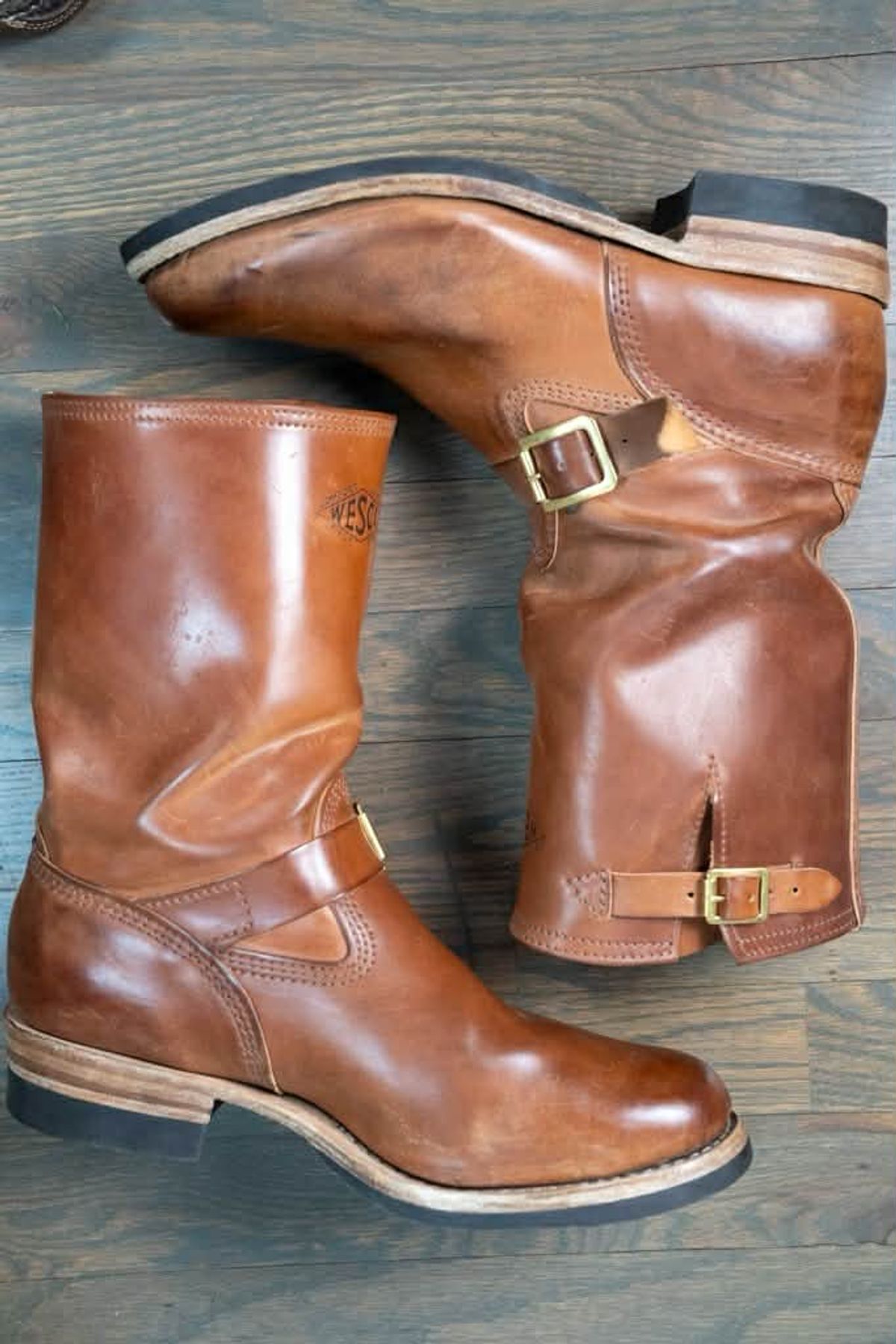 Photo by varnu on February 3, 2026 of the Wesco Mister Lou in Shinki Unglazed Natural Shell Cordovan.