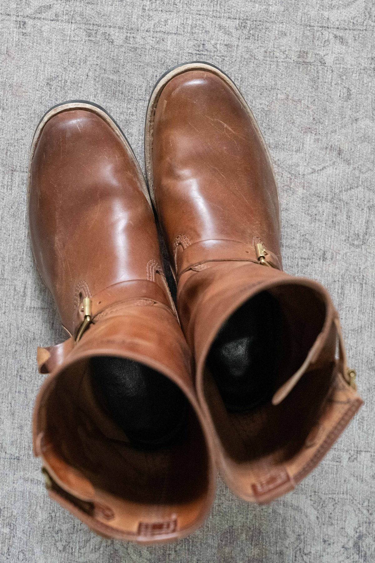 Photo by varnu on March 6, 2026 of the Wesco Mister Lou in Shinki Unglazed Natural Shell Cordovan.