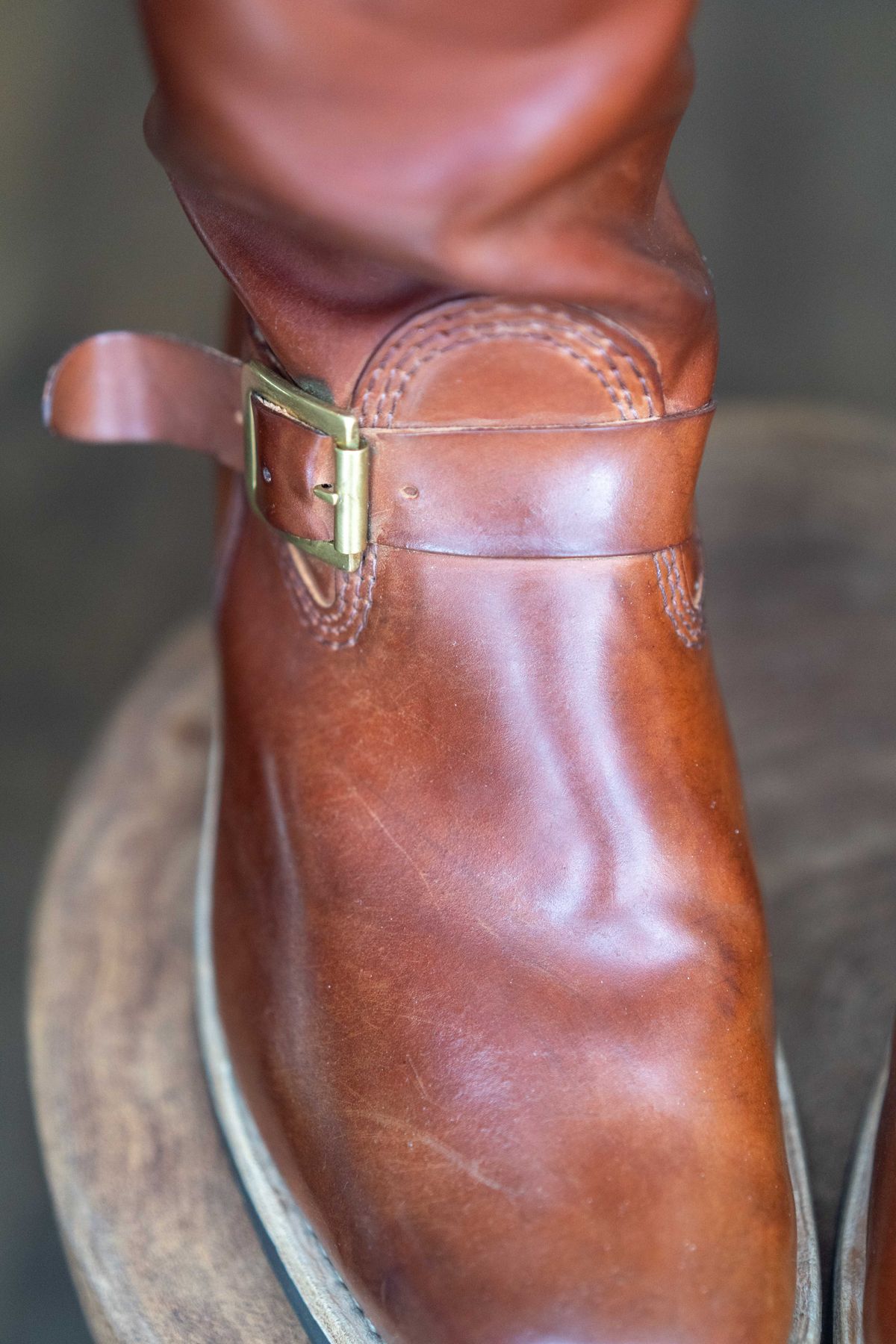 Photo by varnu on April 2, 2026 of the Wesco Mister Lou in Shinki Unglazed Natural Shell Cordovan.