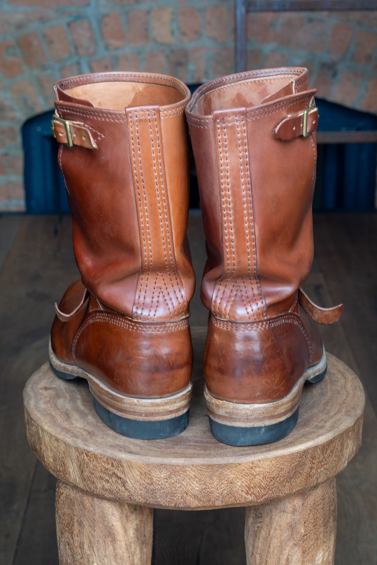 Photo by varnu on April 2, 2026 of the Wesco Mister Lou in Shinki Unglazed Natural Shell Cordovan.
