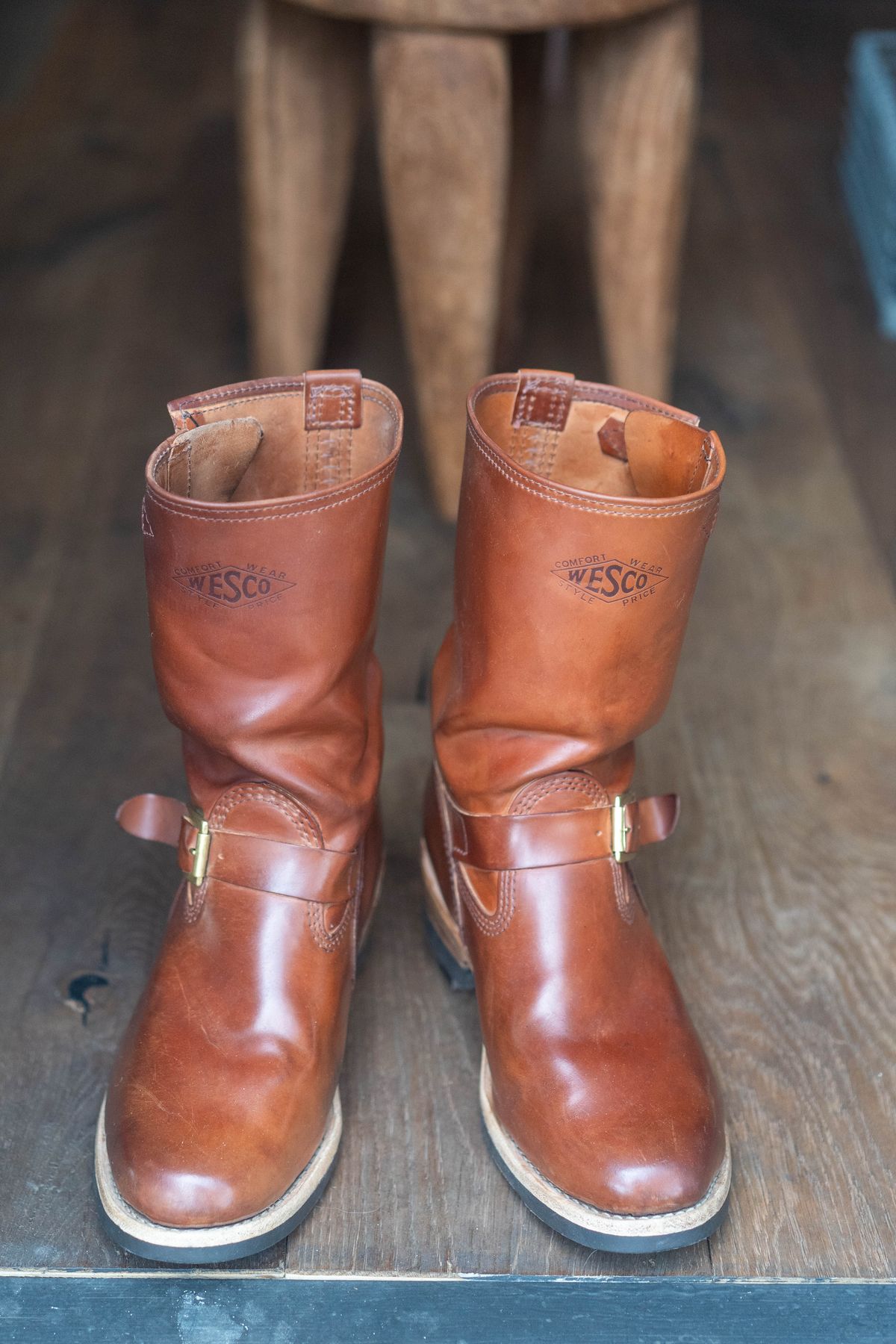 Photo by varnu on April 2, 2026 of the Wesco Mister Lou in Shinki Unglazed Natural Shell Cordovan.