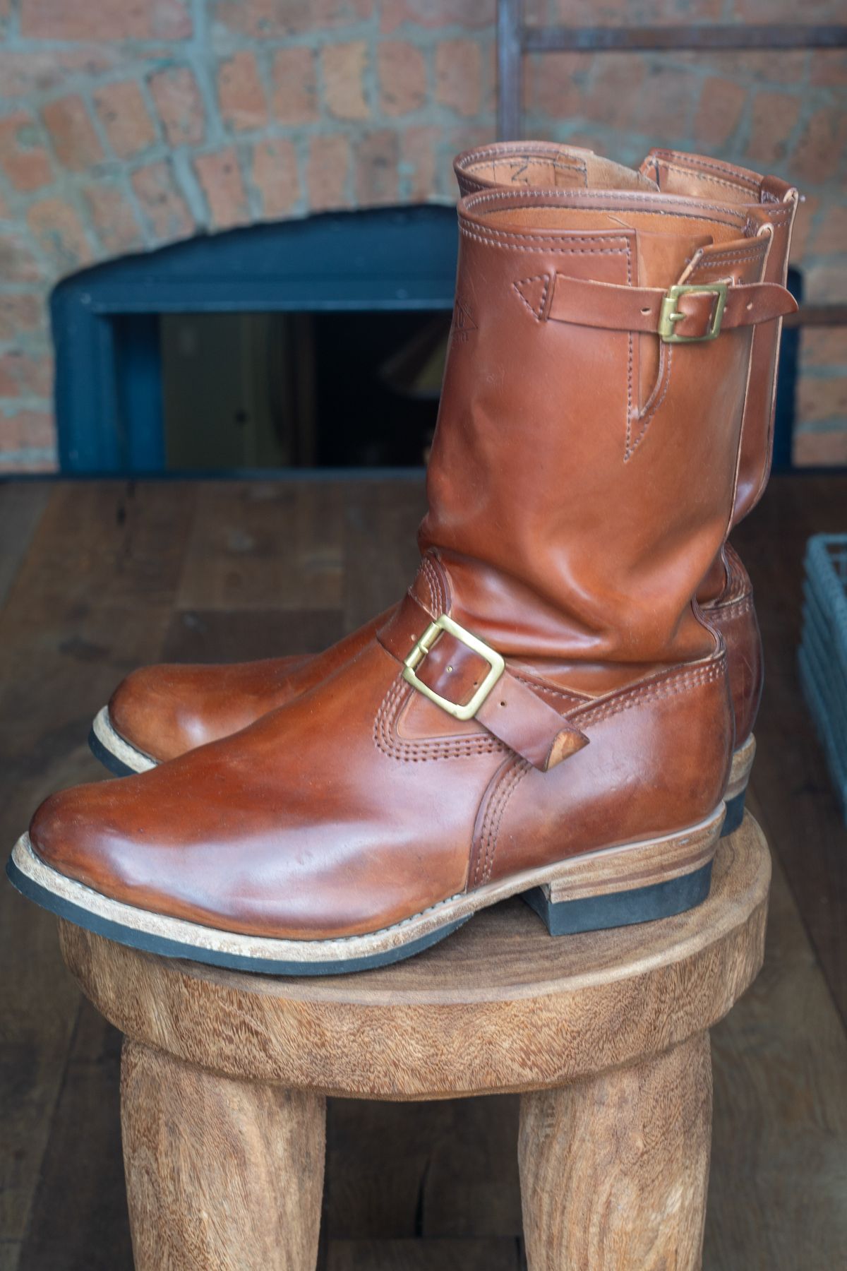 Photo by varnu on April 2, 2026 of the Wesco Mister Lou in Shinki Unglazed Natural Shell Cordovan.