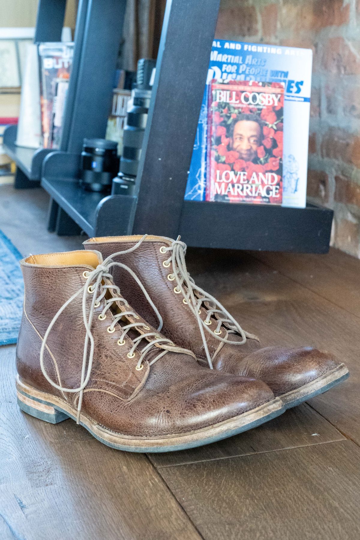 Photo by varnu on March 1, 2025 of the Viberg Service Boot in C.F. Stead Snuff Naked Kudu.