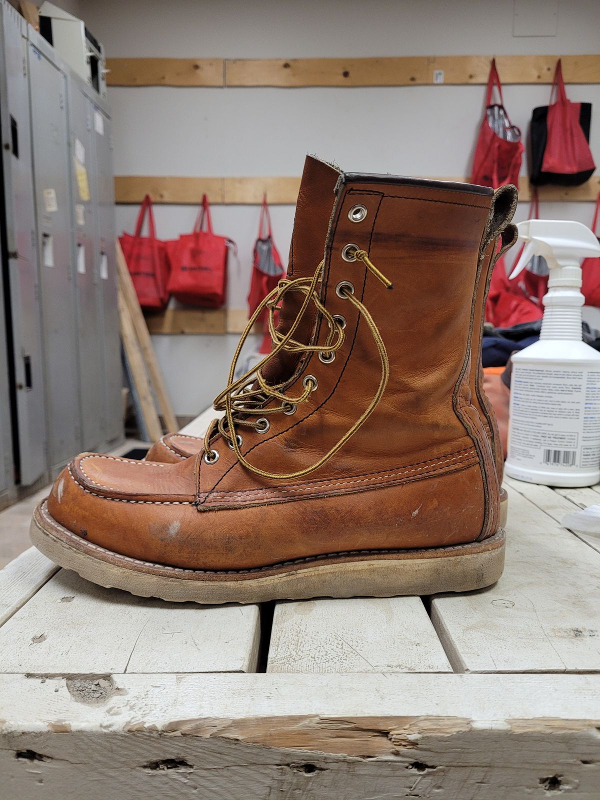 Photo by hicksmat on December 5, 2022 of the Red Wing 8-Inch Classic Moc in S.B. Foot Oro Legacy.