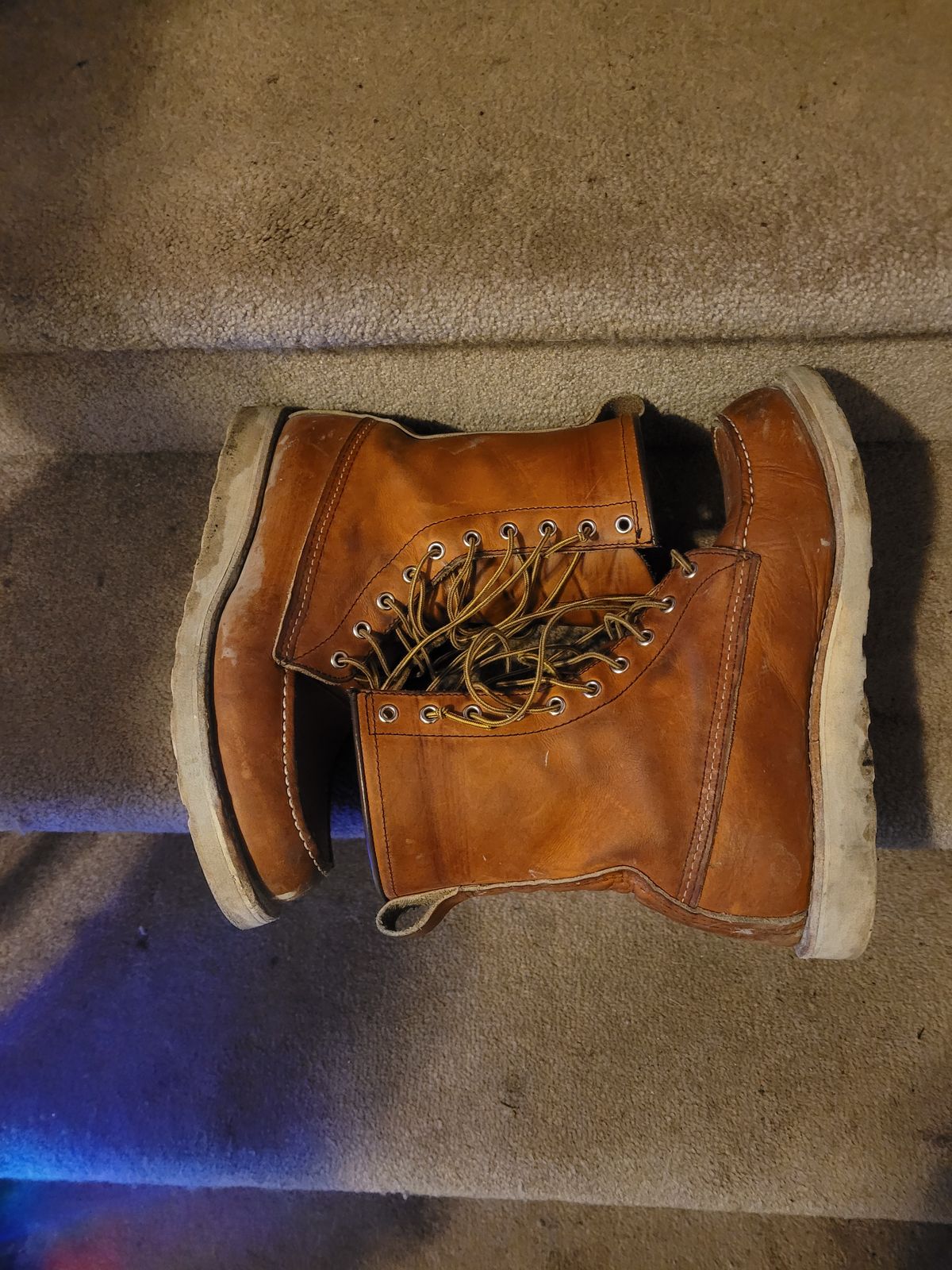 Photo by hicksmat on January 6, 2023 of the Red Wing 8-Inch Classic Moc in S.B. Foot Oro Legacy.