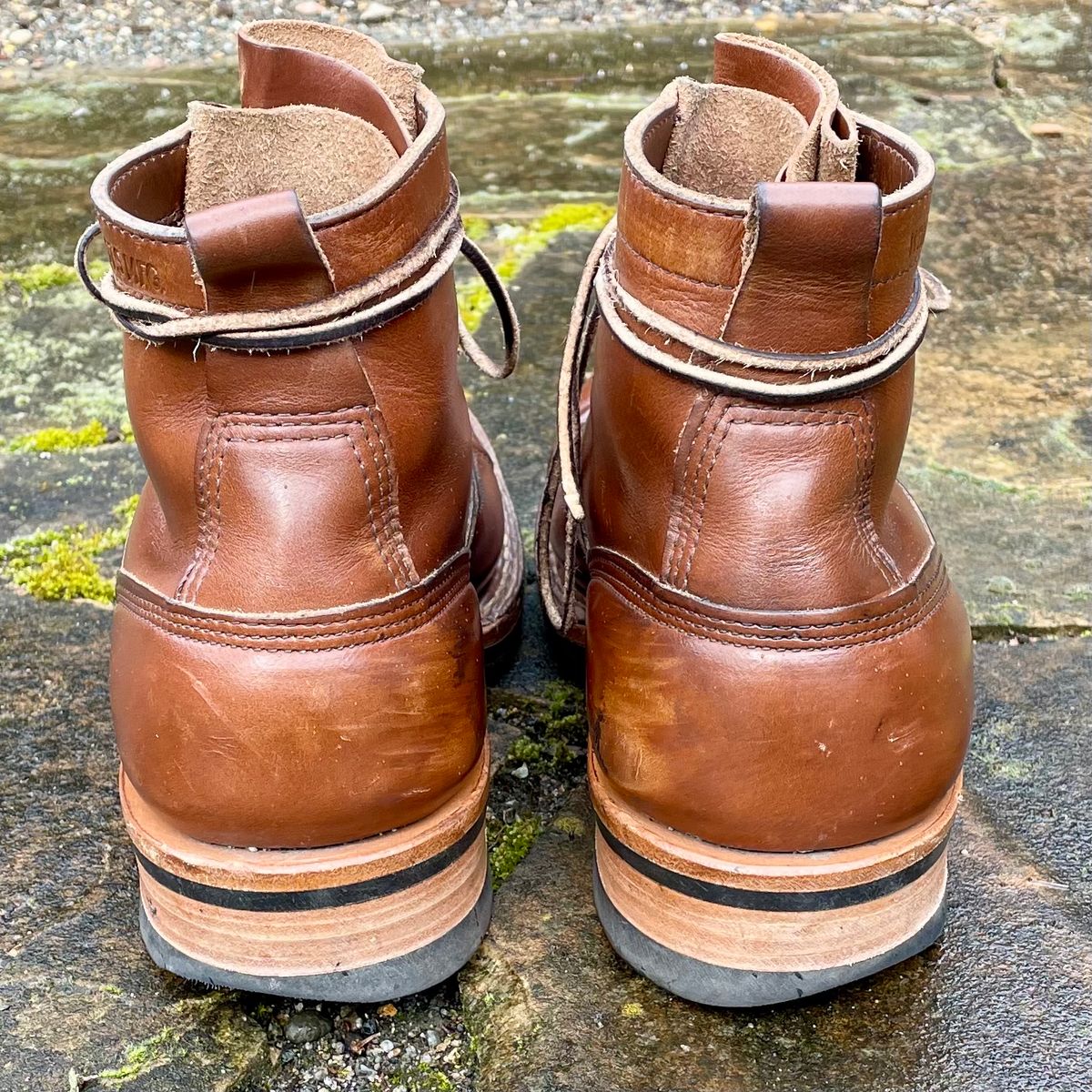 Photo by leumas on March 5, 2024 of the White's x Division Road LTT Lineman 350 in Horween British Tan Chromexcel.