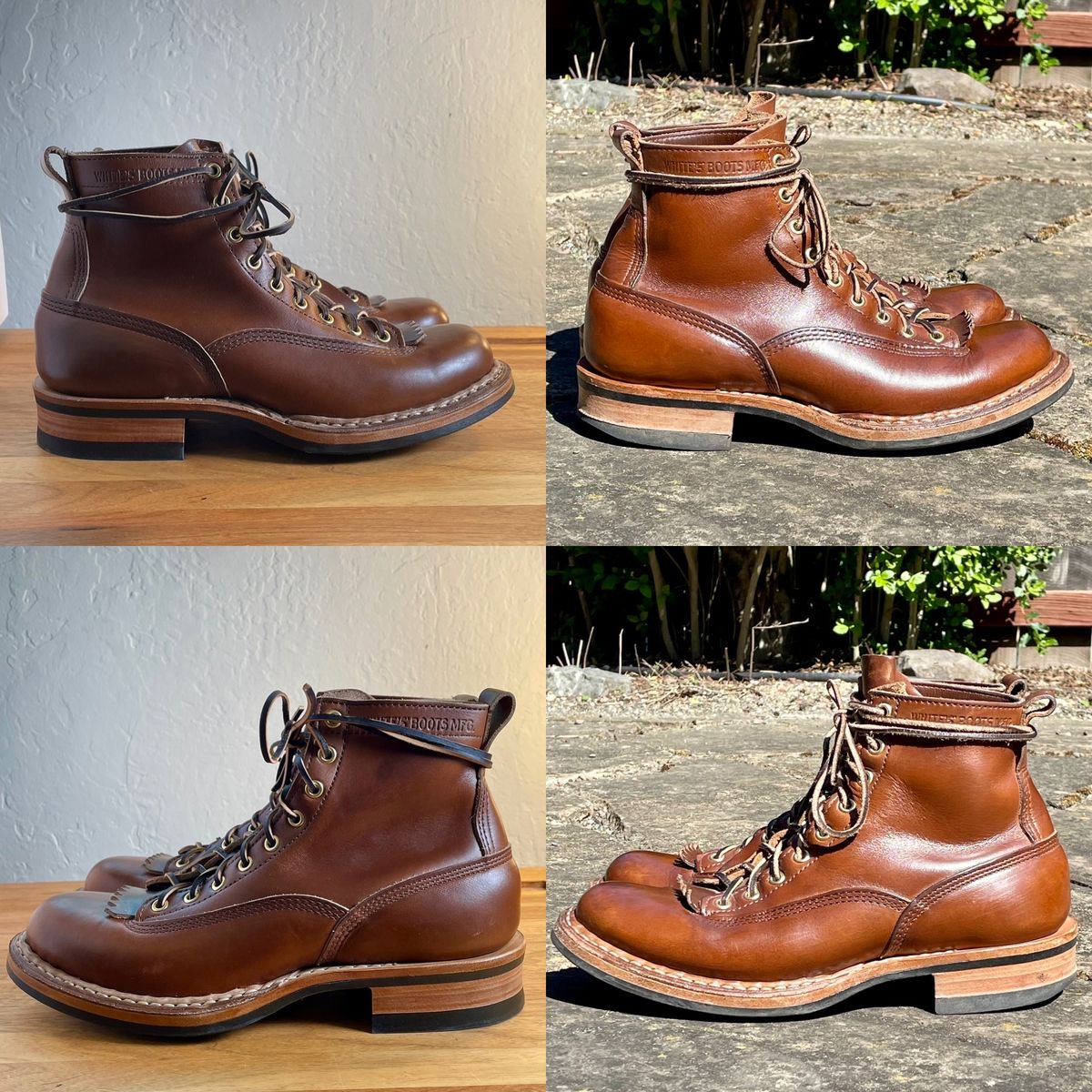 Photo by leumas on April 4, 2024 of the White's x Division Road LTT Lineman 350 in Horween British Tan Chromexcel.