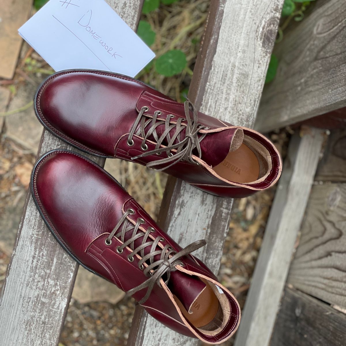 Photo by leumas on October 1, 2022 of the Viberg Service Boot in Horween Color 8 Chromexcel.