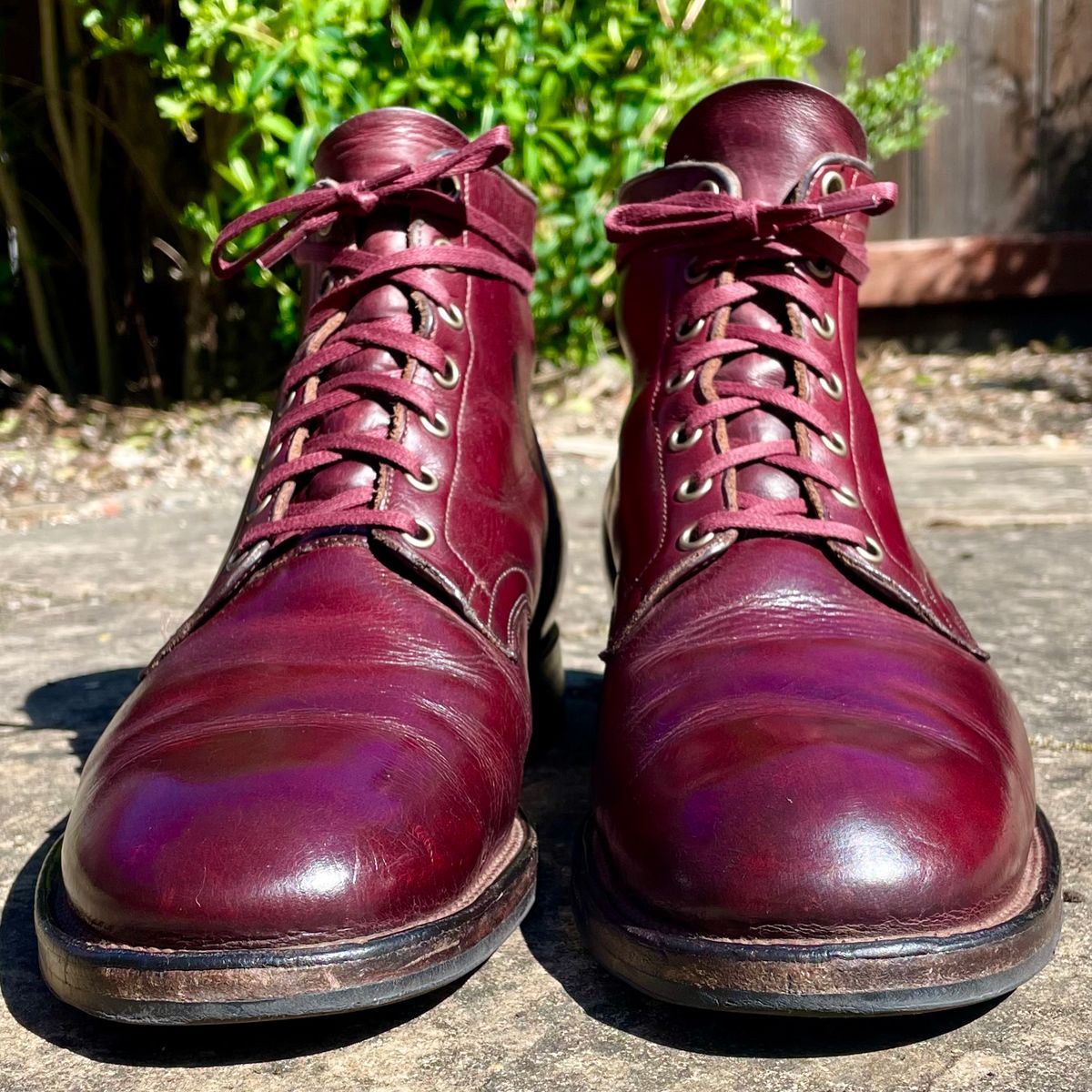 Photo by leumas on April 3, 2023 of the Viberg Service Boot in Horween Color 8 Chromexcel.