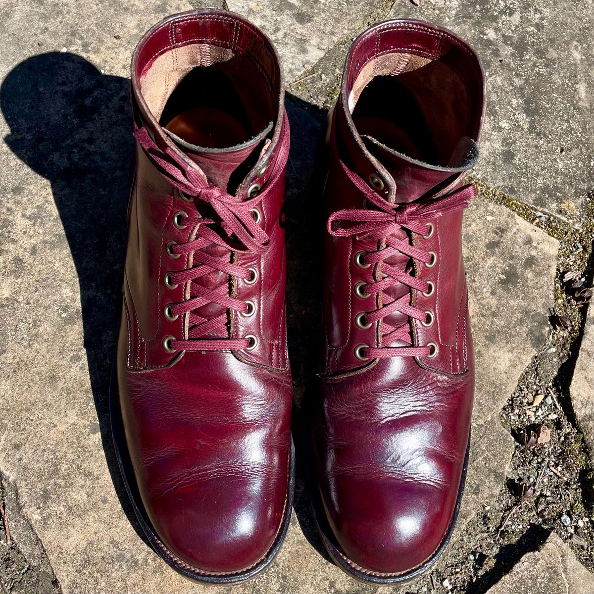 Photo by leumas on April 3, 2023 of the Viberg Service Boot in Horween Color 8 Chromexcel.