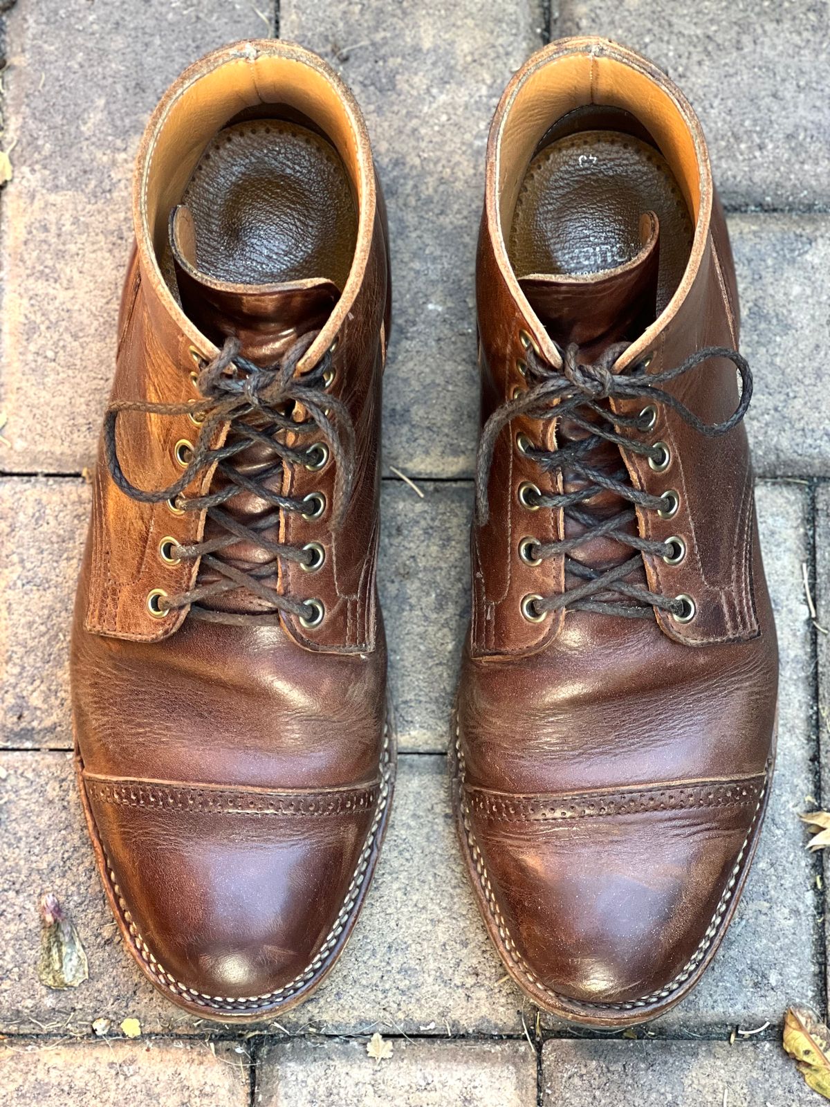 Photo by Nerdin.with.Boots on November 2, 2022 of the Viberg Service Boot BCT in Horween Mocha Vintage.