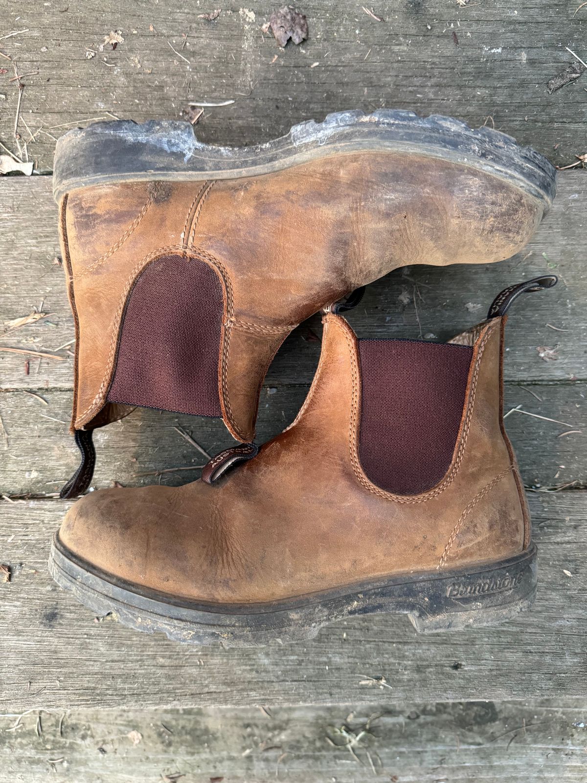Photo by sarquat on January 5, 2024 of the Blundstone Classic in Saddle Brown Crazy Horse.