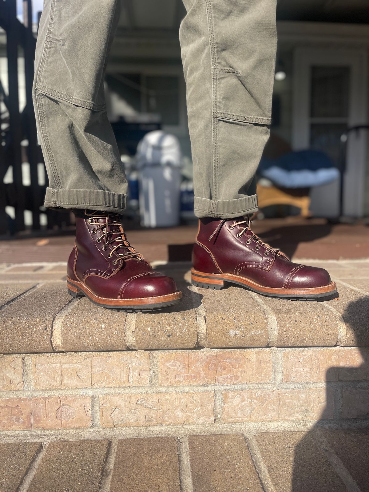 Photo by MRivera4396 on December 3, 2024 of the Truman Cap Toe Boot in Seidel Oxblood Double Shot.