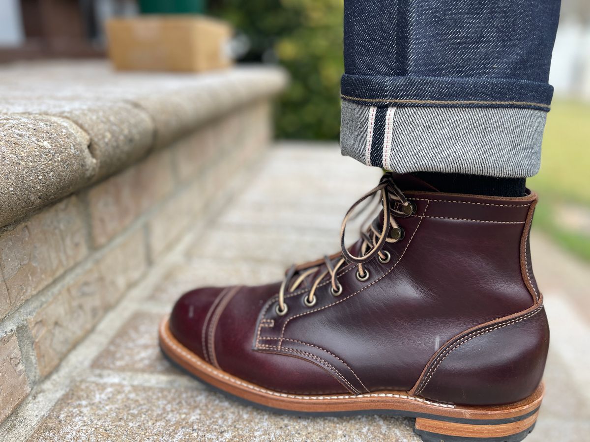 Photo by MRivera4396 on January 6, 2025 of the Truman Cap Toe Boot in Seidel Oxblood Double Shot.