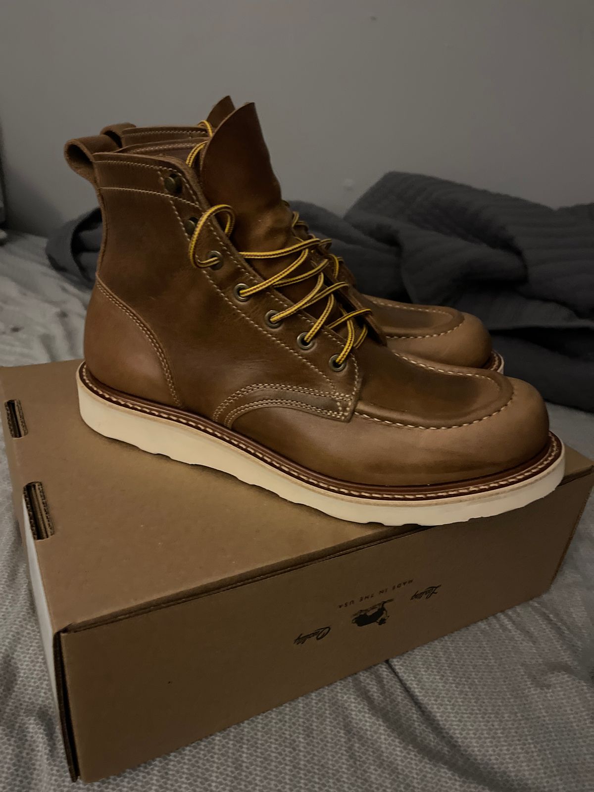 Photo by MRivera4396 on May 11, 2025 of the Truman Moc Toe in Sesame Double Shot.