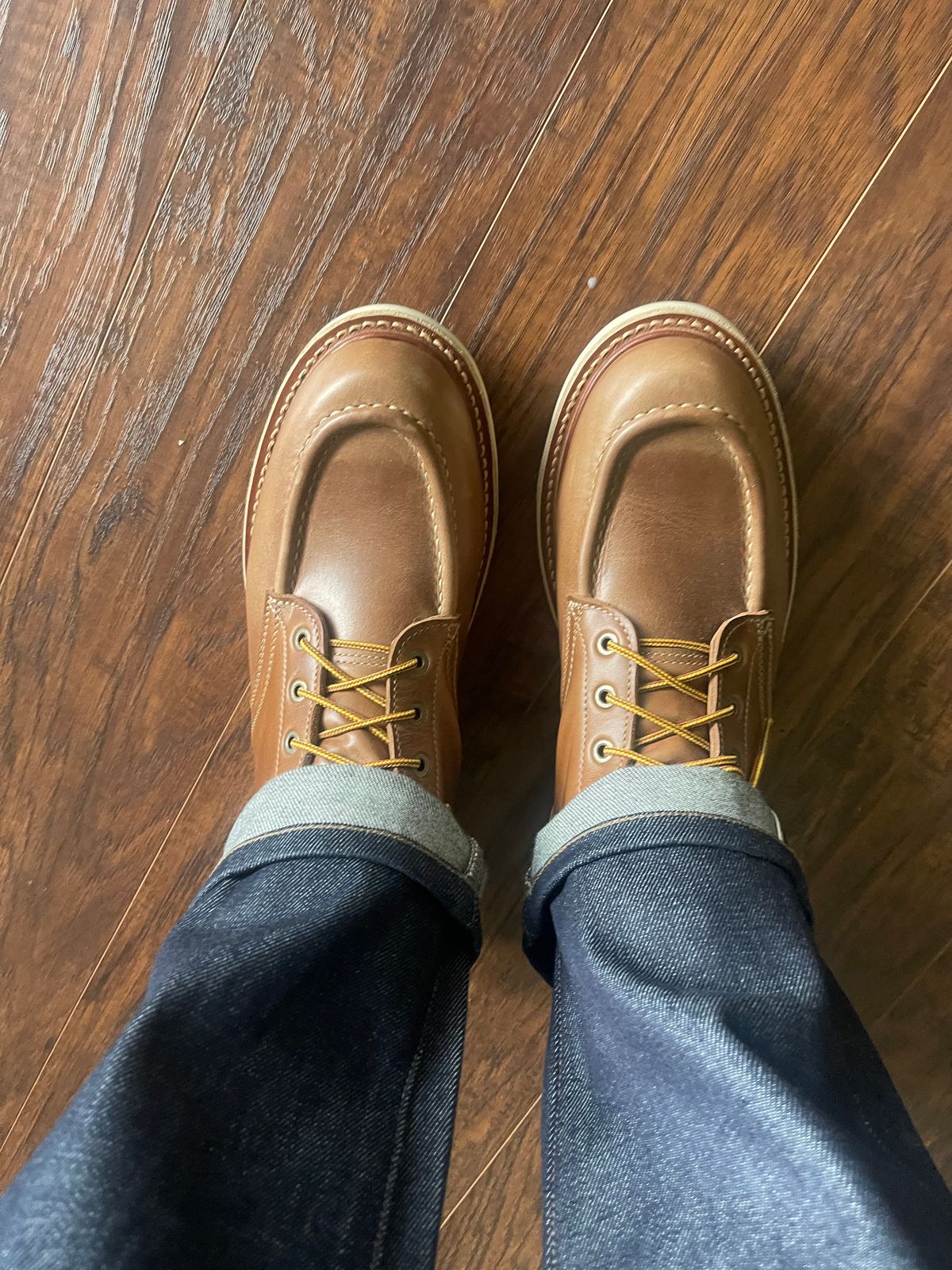 Photo by MRivera4396 on May 29, 2025 of the Truman Moc Toe in Sesame Double Shot.