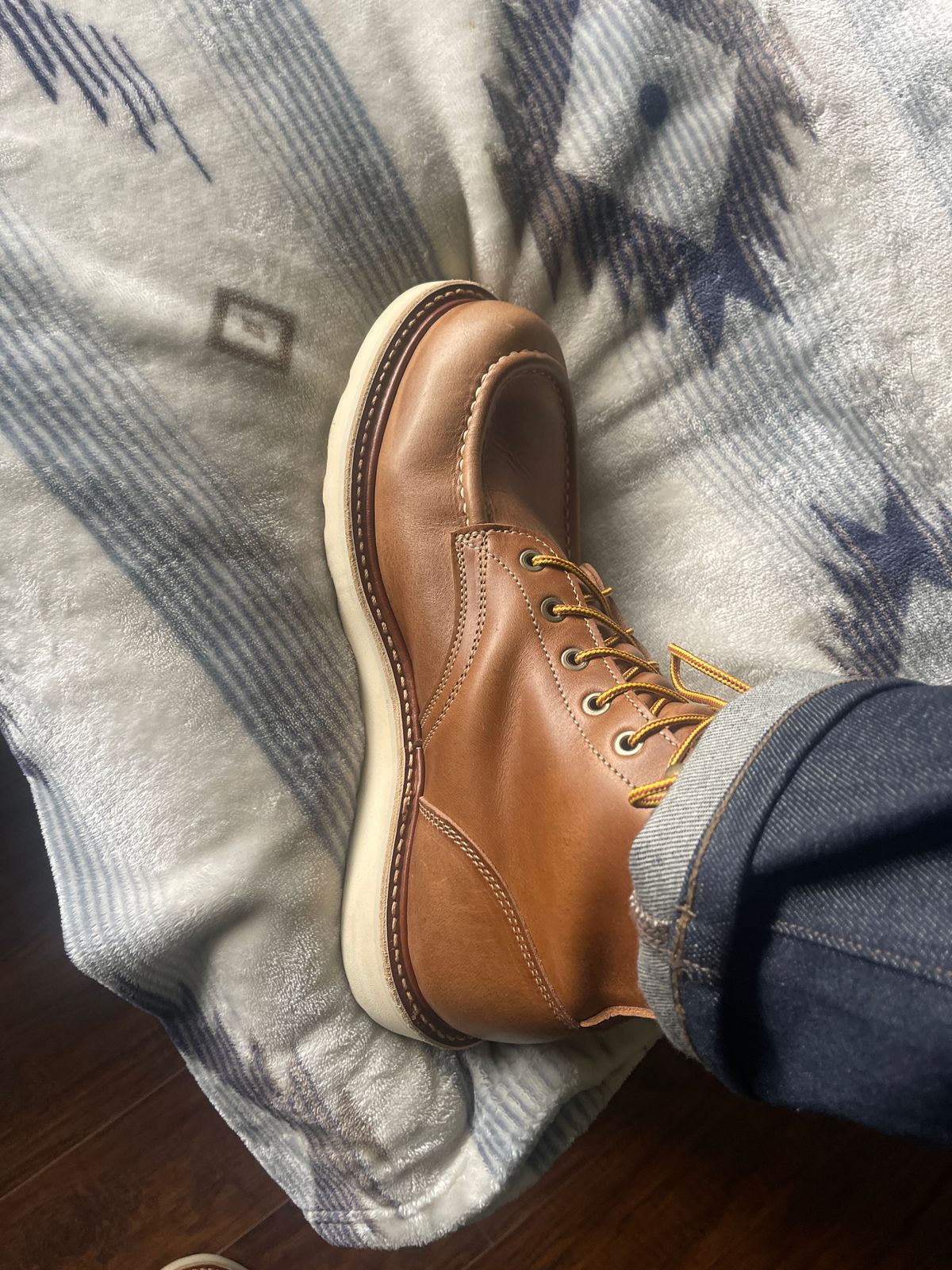 Photo by MRivera4396 on May 29, 2025 of the Truman Moc Toe in Sesame Double Shot.