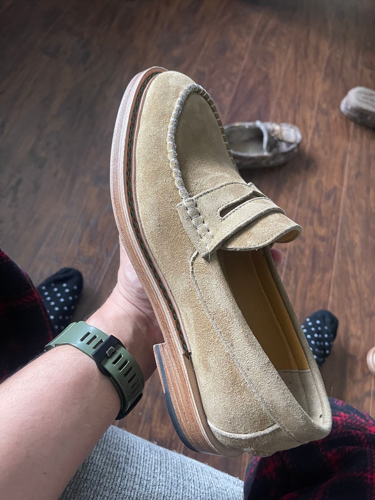 Photo by MRivera4396 on January 10, 2024 of the Txture Penny Loafer in African Kudu Roughout.