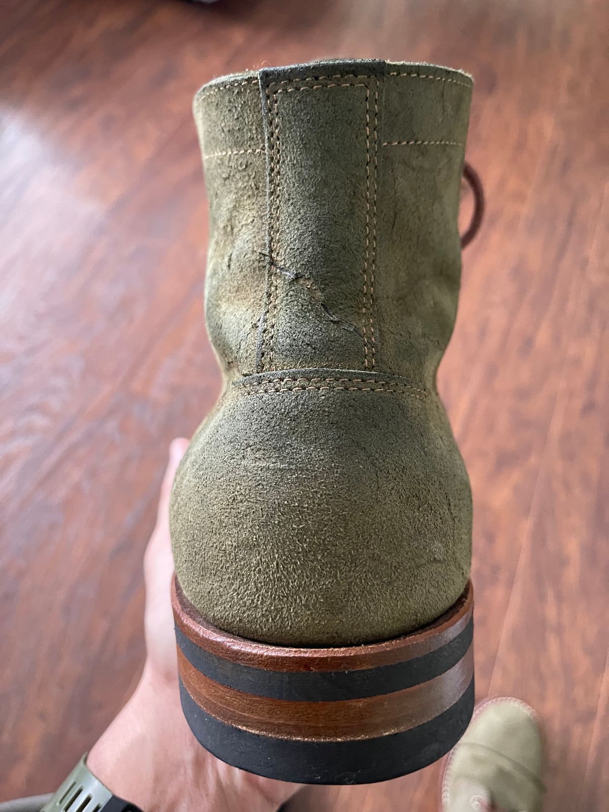 Photo by MRivera4396 on February 13, 2024 of the Truman Service Boot in C.F. Stead Moss Waxy Mohawk.