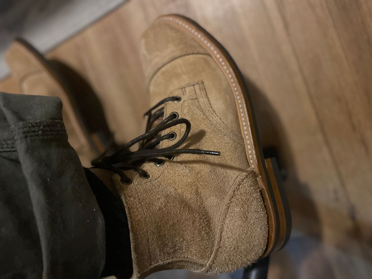 Photo by MRivera4396 on September 1, 2024 of the Truman Cap Toe Boot in Wooly Bully Roughout.