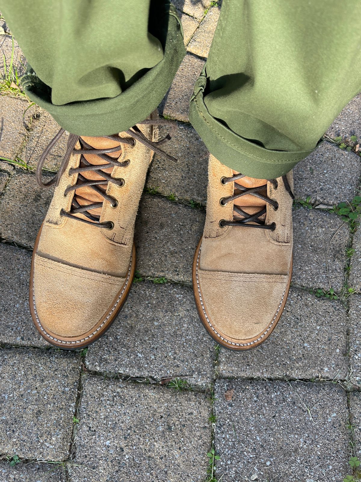 Photo by MRivera4396 on September 17, 2024 of the Truman Cap Toe Boot in Wooly Bully Roughout.