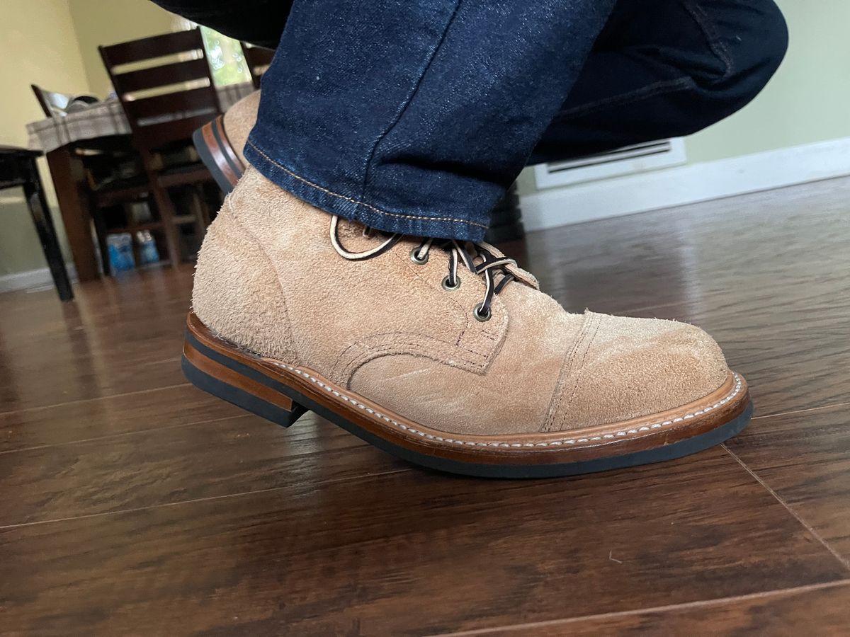Photo by MRivera4396 on October 1, 2025 of the Truman Cap Toe Boot in Wooly Bully Roughout.