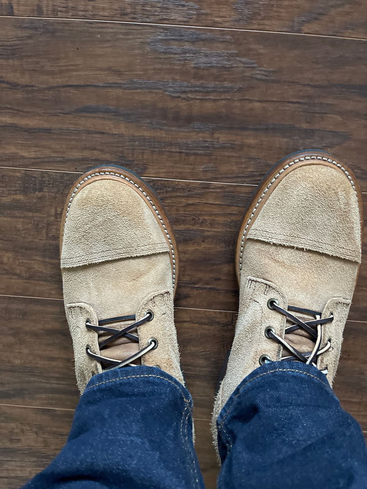 Photo by MRivera4396 on October 1, 2025 of the Truman Cap Toe Boot in Wooly Bully Roughout.
