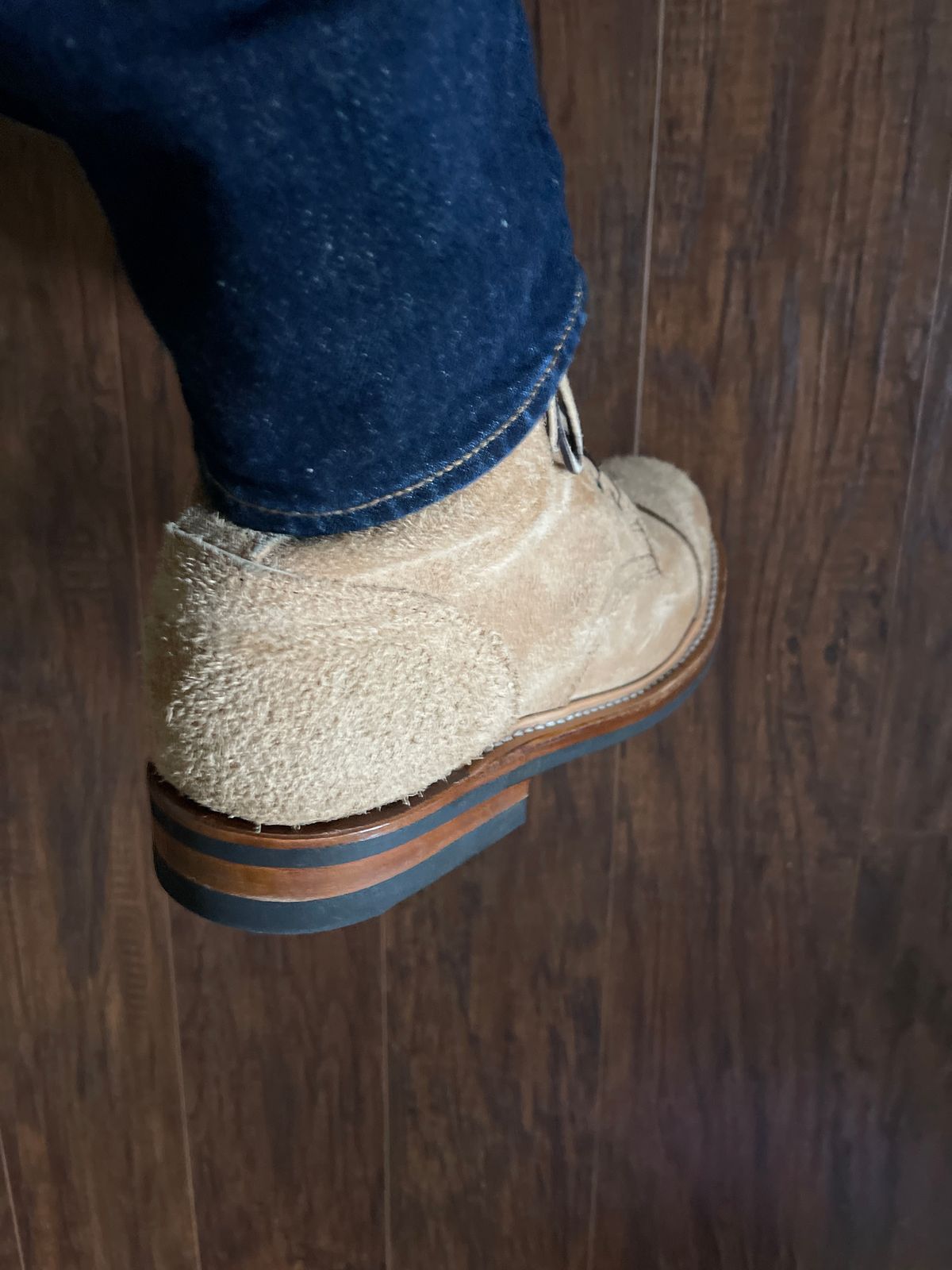 Photo by MRivera4396 on October 1, 2025 of the Truman Cap Toe Boot in Wooly Bully Roughout.
