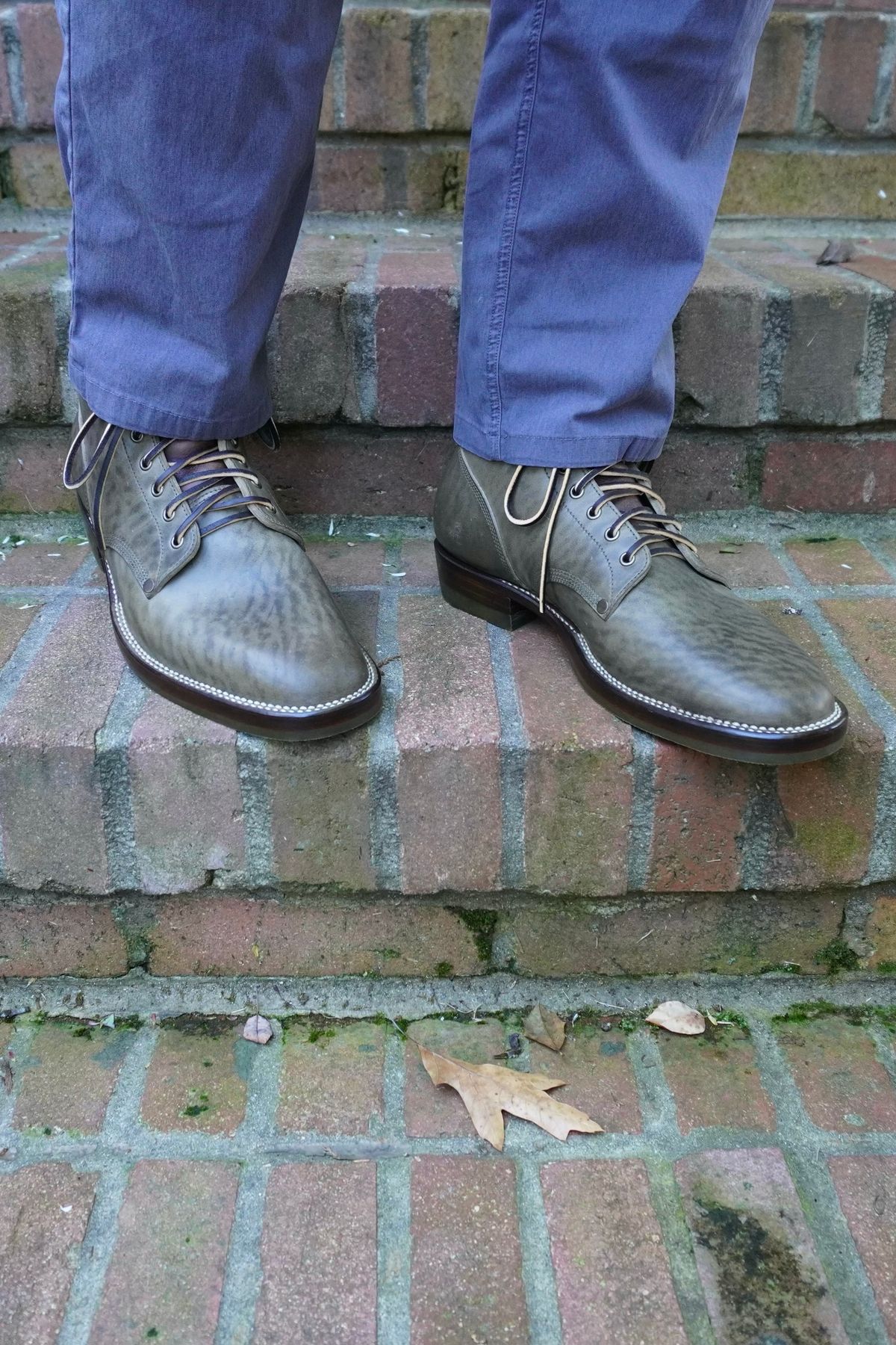 Photo by drew_altizer on October 2, 2023 of the NF Bootmaker Milton Boot in Maryam Waxy Salvia Horsebutt.