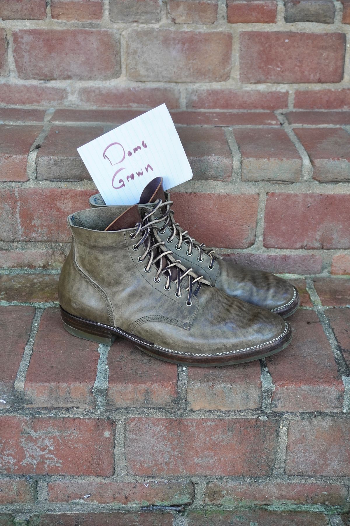 Photo by drew_altizer on November 3, 2023 of the NF Bootmaker Milton Boot in Maryam Waxy Salvia Horsebutt.