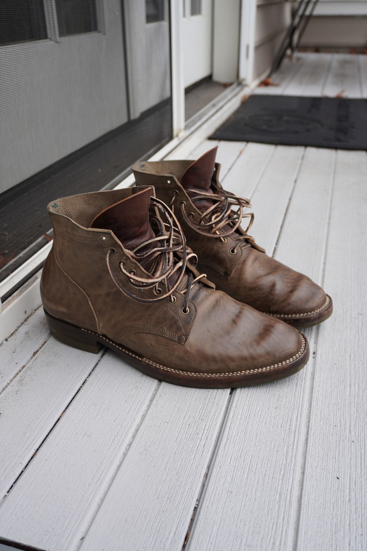 Photo by drew_altizer on December 3, 2023 of the NF Bootmaker Milton Boot in Maryam Waxy Salvia Horsebutt.