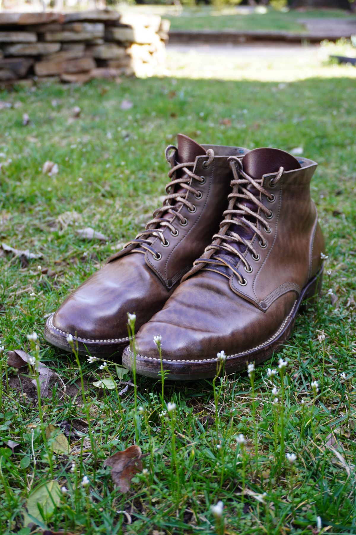 Photo by drew_altizer on March 1, 2024 of the NF Bootmaker Milton Boot in Maryam Waxy Salvia Horsebutt.