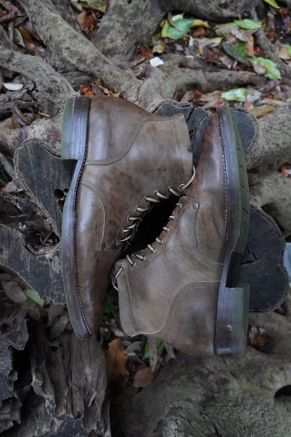 Photo by drew_altizer on April 2, 2024 of the NF Bootmaker Milton Boot in Maryam Waxy Salvia Horsebutt.