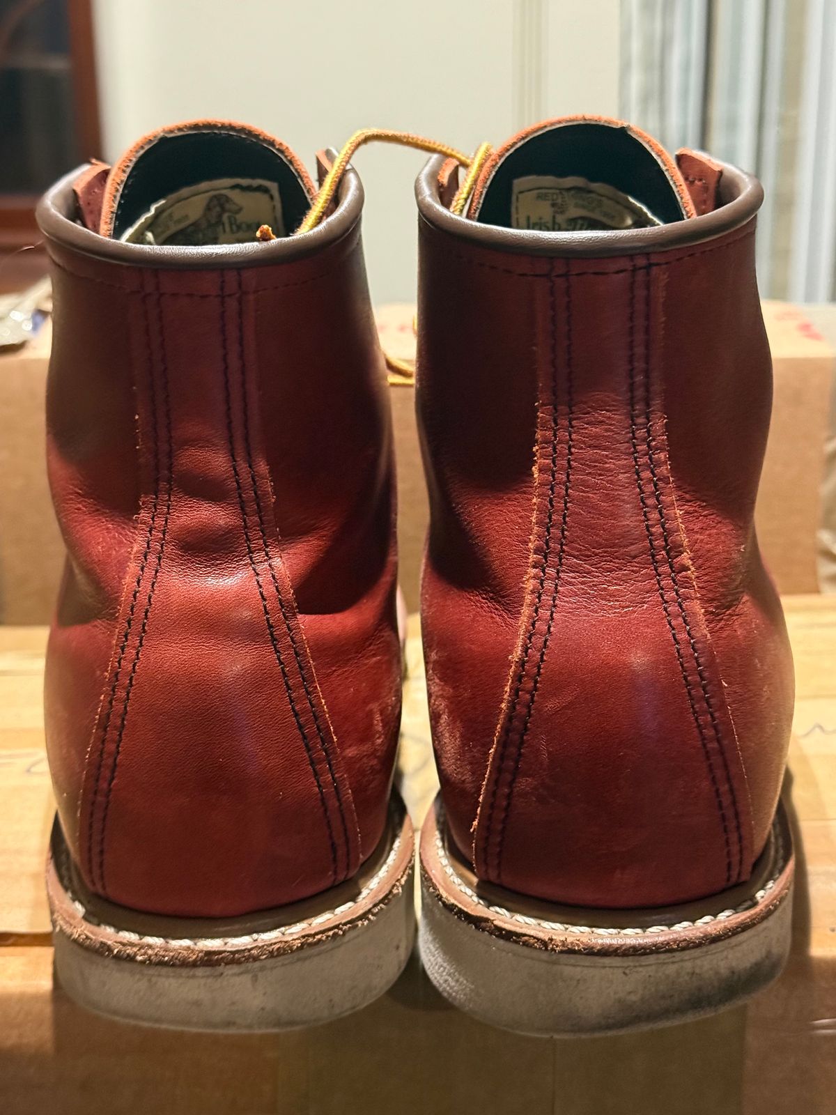 Photo by burrinboots on December 6, 2025 of the Red Wing 6-Inch Classic Moc in S.B. Foot Russet Taos.