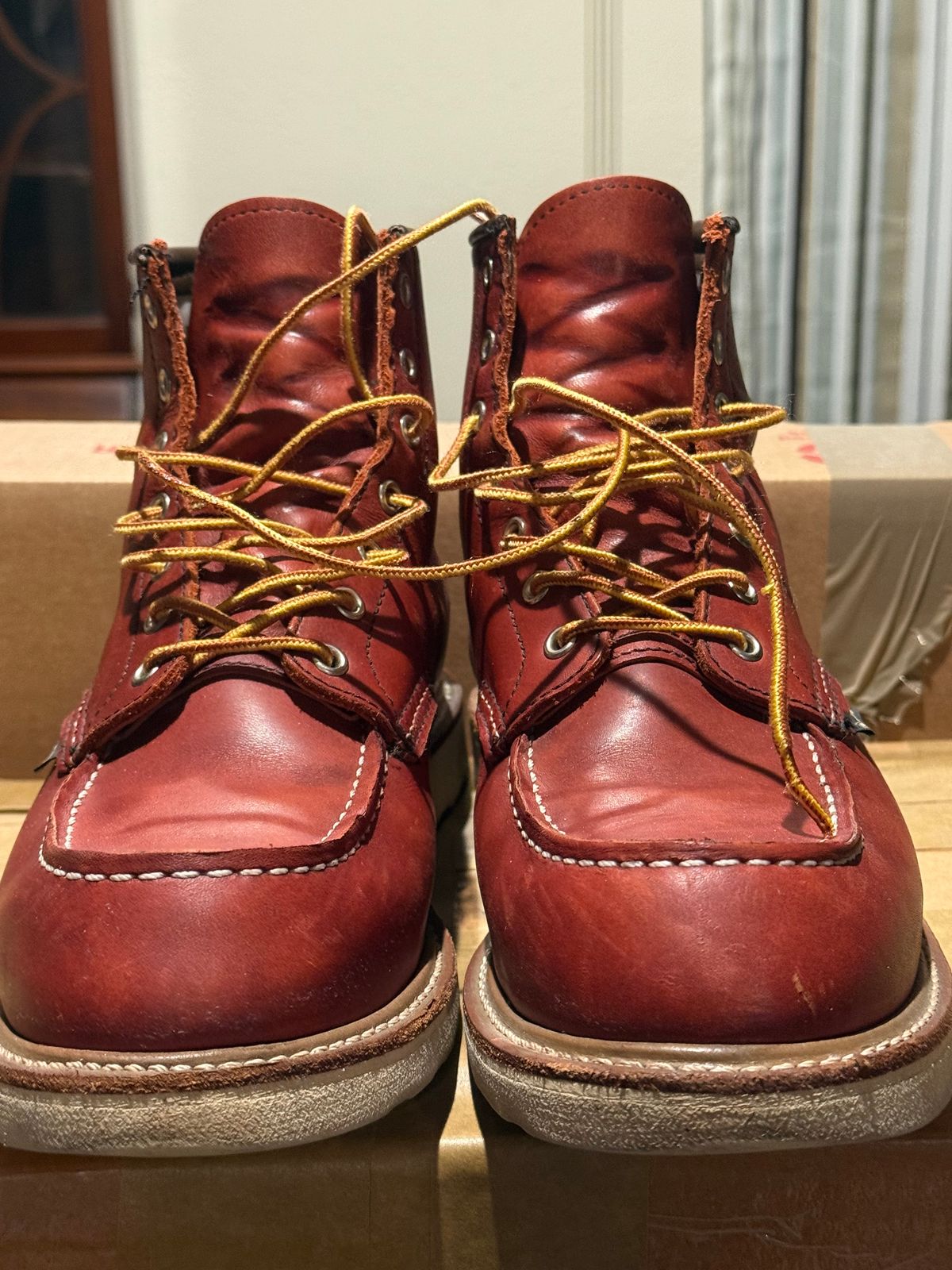 Photo by burrinboots on December 6, 2025 of the Red Wing 6-Inch Classic Moc in S.B. Foot Russet Taos.
