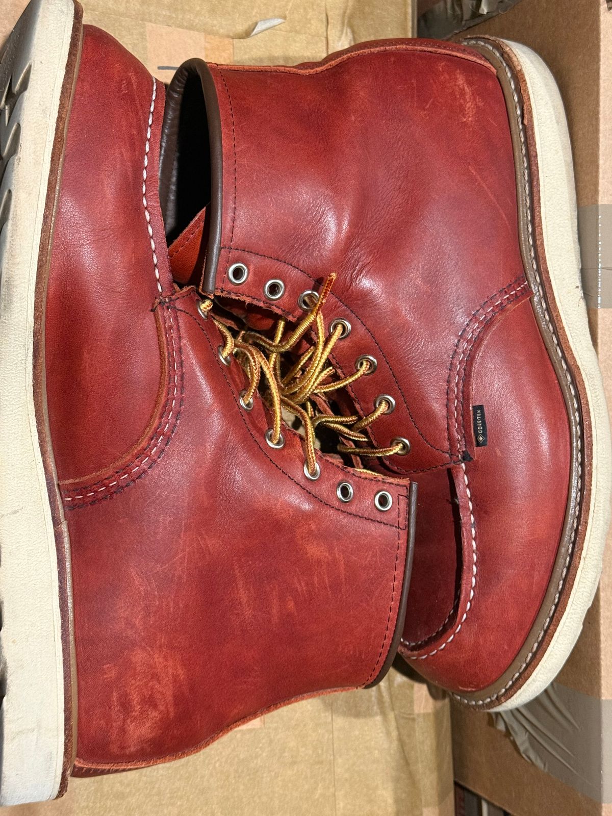 Photo by burrinboots on December 6, 2025 of the Red Wing 6-Inch Classic Moc in S.B. Foot Russet Taos.